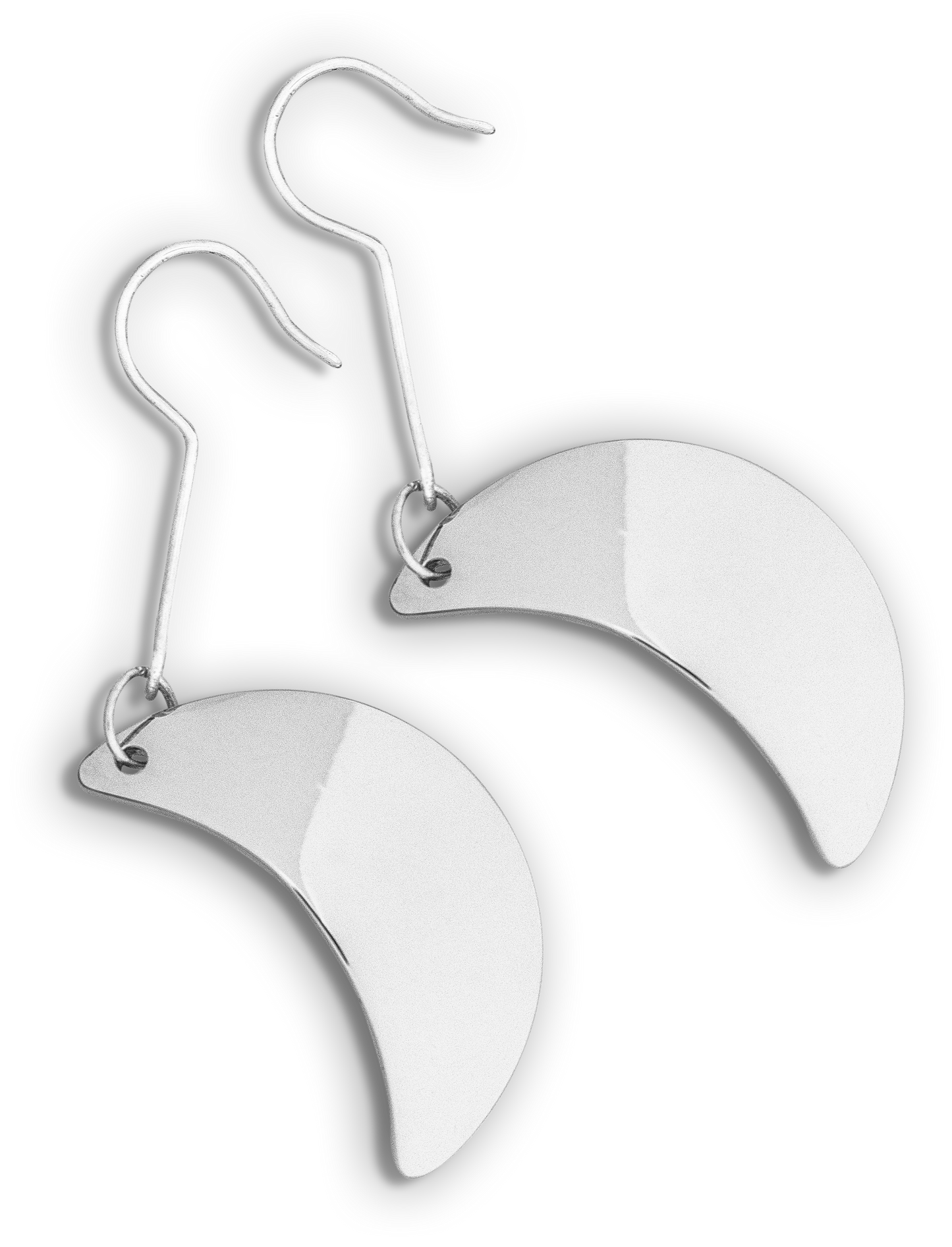 chaand earrings (with silver hooks)